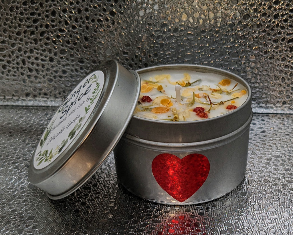 Valentine's Day Ginger Spice Hand Made All Natural Soy Wax Candle - 4 oz long burning