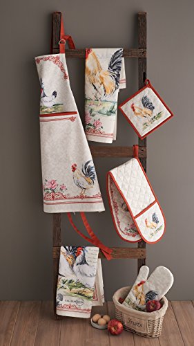 Maison d' Hermine 100% Cotton Set of 2 Kitchen Towels, 20 - inch by 27.5 - inch.