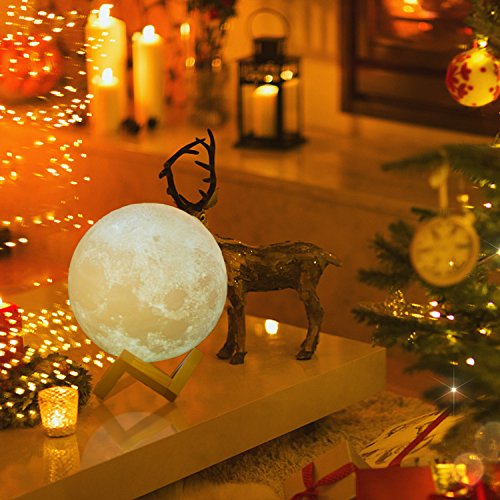 Moon Lamp, Rechargeable, 3 Colors, 5.9 Inch