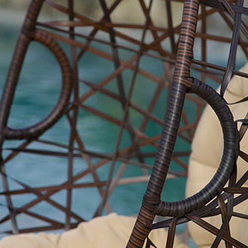 Outdoor Brown Wicker Hanging Chair
