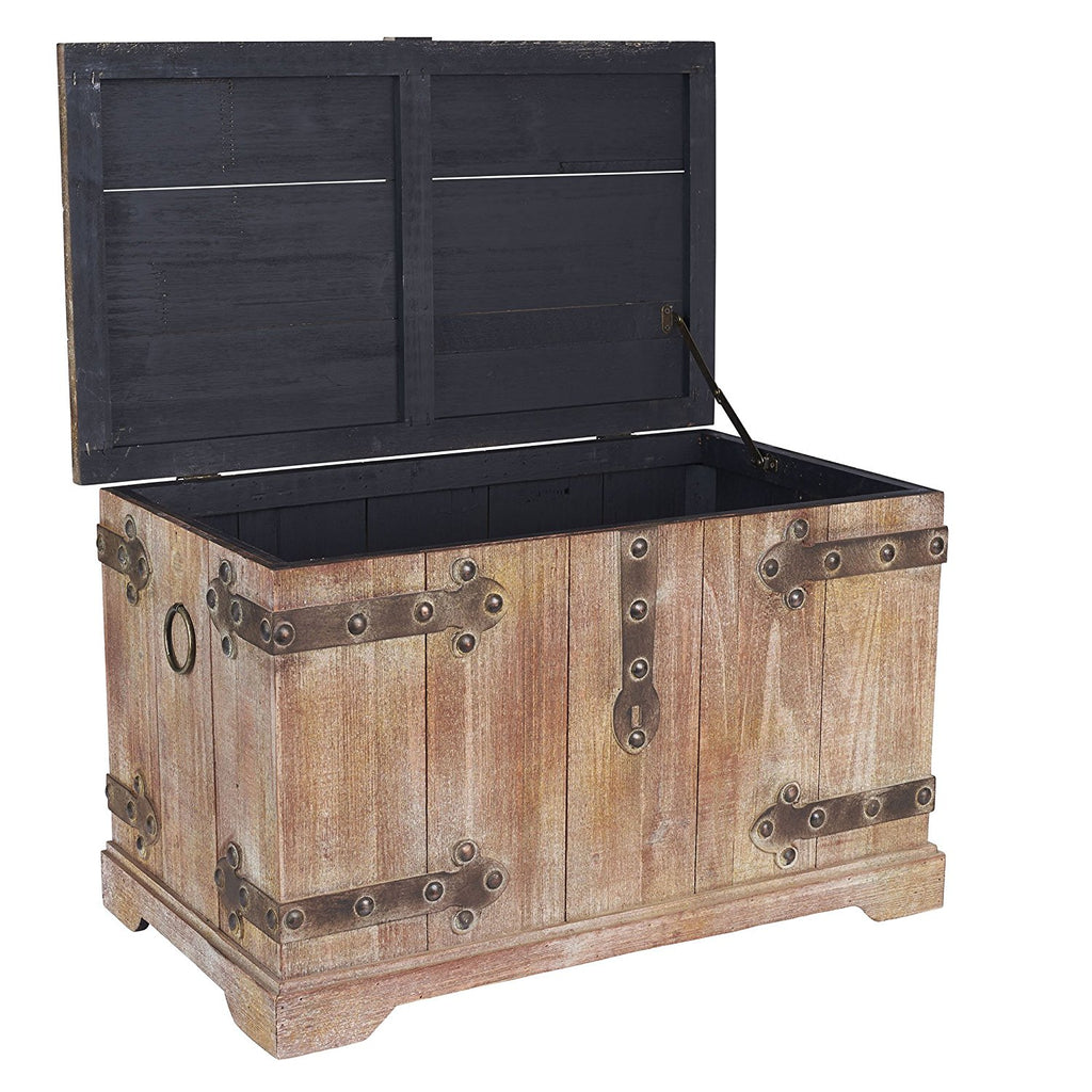 Victorian Inspired Trunk, Rustic Brown, Large