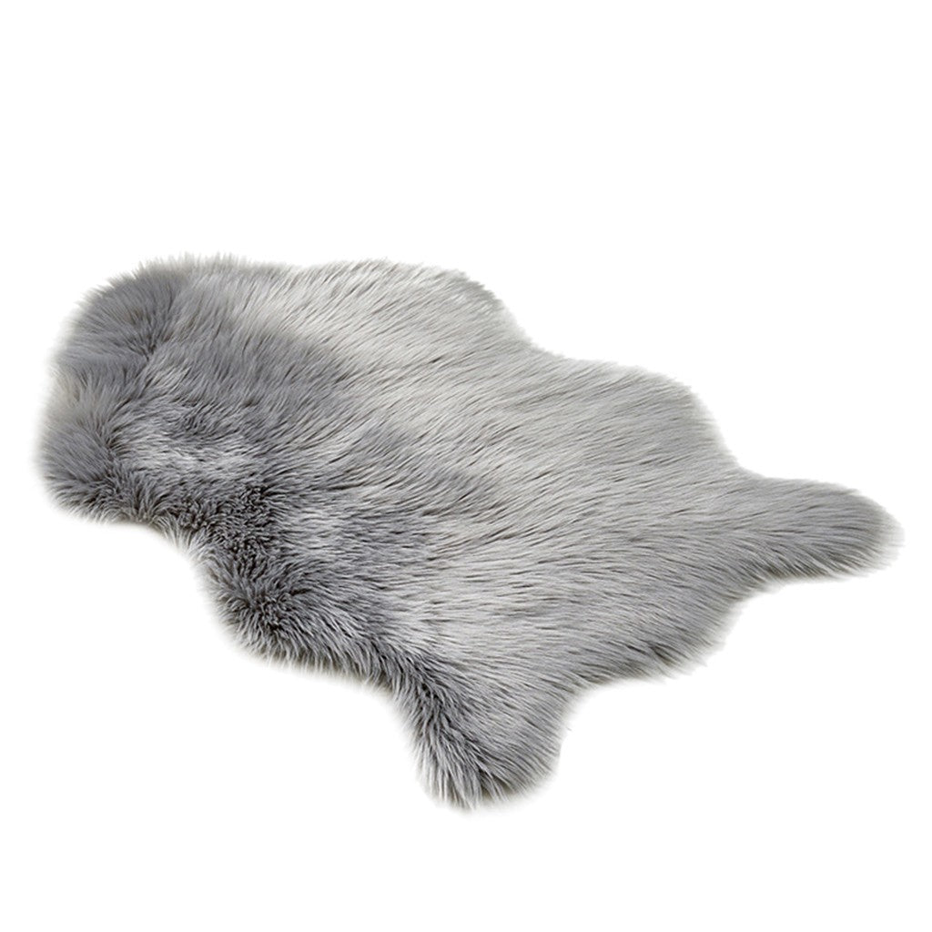 Delectable Garden Soft Faux Sheepskin Lamb Fur Chair Cover, Seat Cover, Area Rug, Mat, Baby Blanket, 2 x 3 Feet - Gray = NOW 25% OFF!