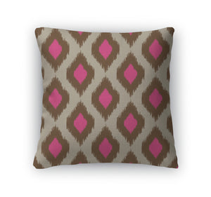 Throw Pillow, Modern Ikat Pattern For Web Or Home Decor
