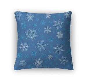Throw Pillow, Snowflakes Pattern