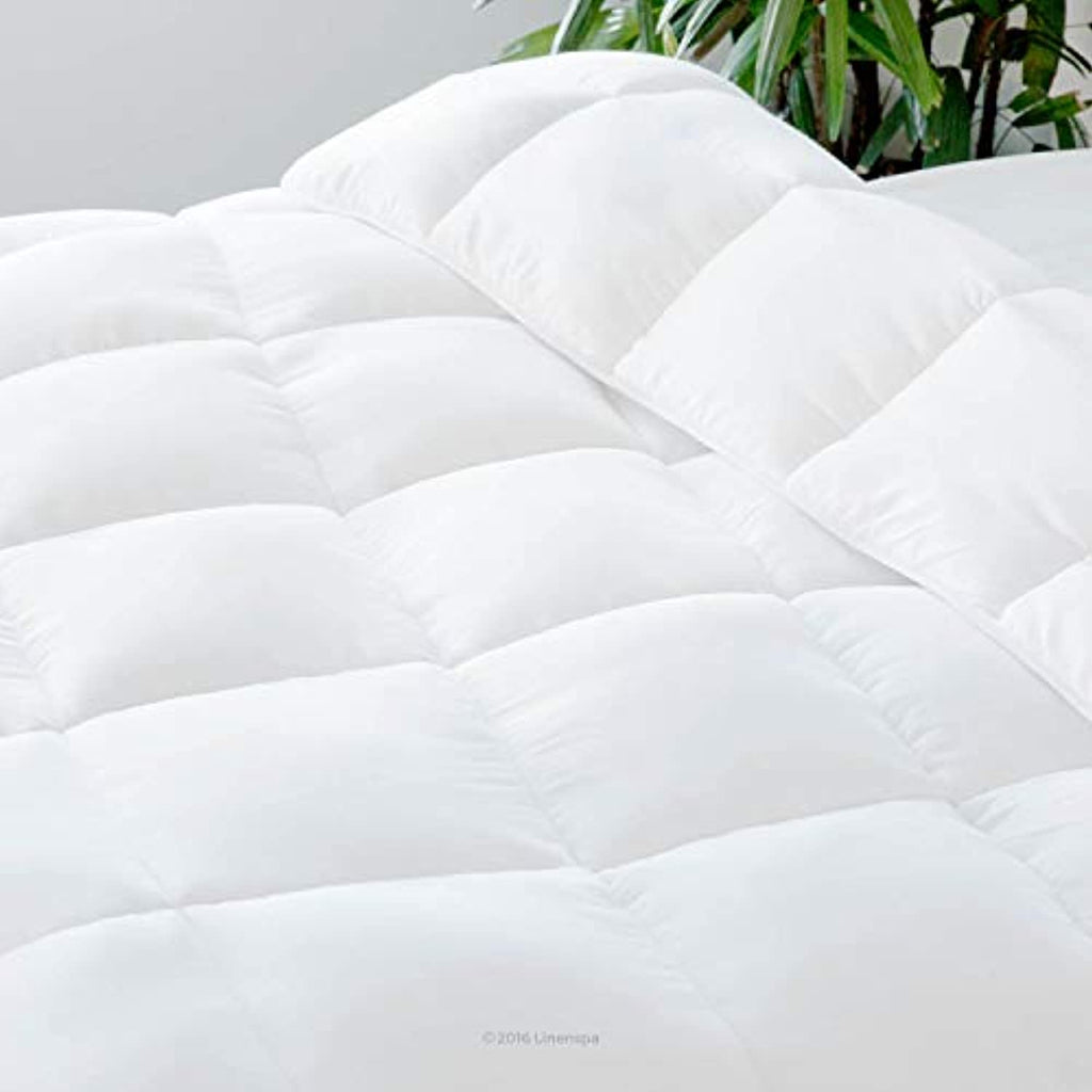 All-Season White Down Alternative Quilted Comforter - Corner Duvet Tabs - Hypoallergenic - Plush Microfiber Fill - Machine Washable - Duvet Insert or Stand-Alone Comforter -In 8 sizes!!!
