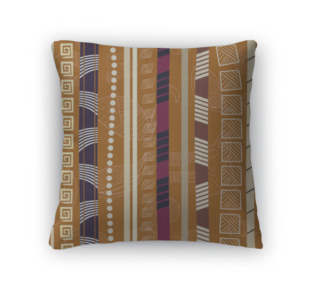 Throw Pillow, Tribal Colorful