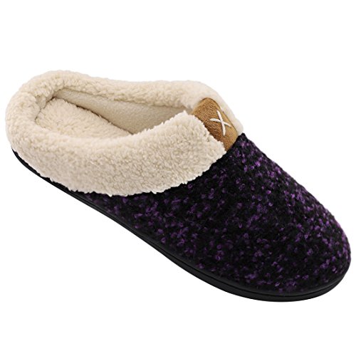 Women's Cozy Memory Foam Slippers Fuzzy Wool-Like Plush Fleece Lined