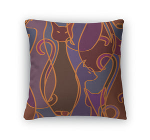 Throw Pillow, Pattern Of Cats