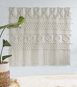 Macrame Wall Hanging  or Curtain Panel 52"x 47"
