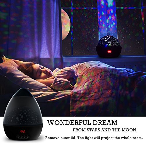 Night Light,Multiple Colors Star Light Rotating Projector with Timer and Auto Shut Off