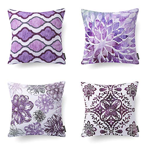 Set of 4  Decorative Throw Pillow Case Cushion Cover 18" x 18" 45cm x 45cm--Comes in many custom colors!