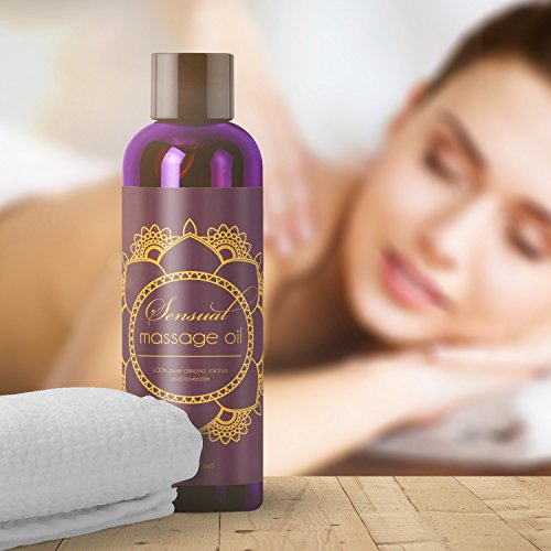Honeydew Sensual Massage Oil with Pure Lavender Oil - Relaxing Almond & Jojoba Oil 8oz