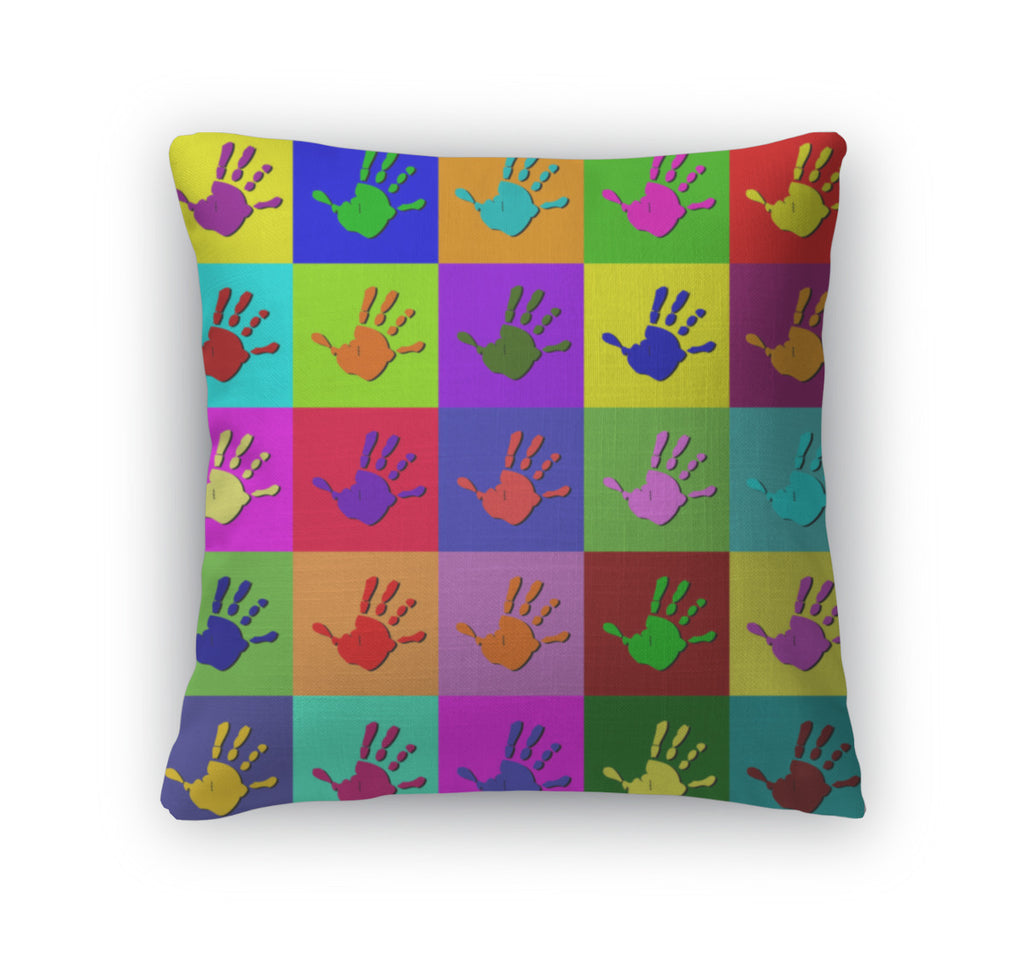 Throw Pillow, Warhol Hands