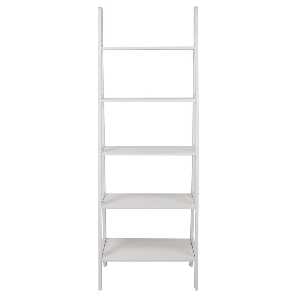 5-Shelf Ladder Shelves, White