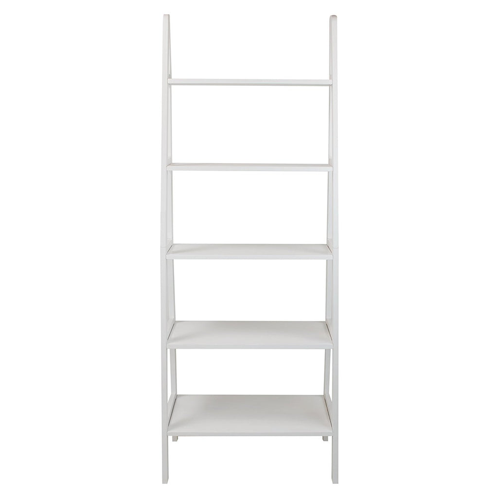 5-Shelf Ladder Shelves, White