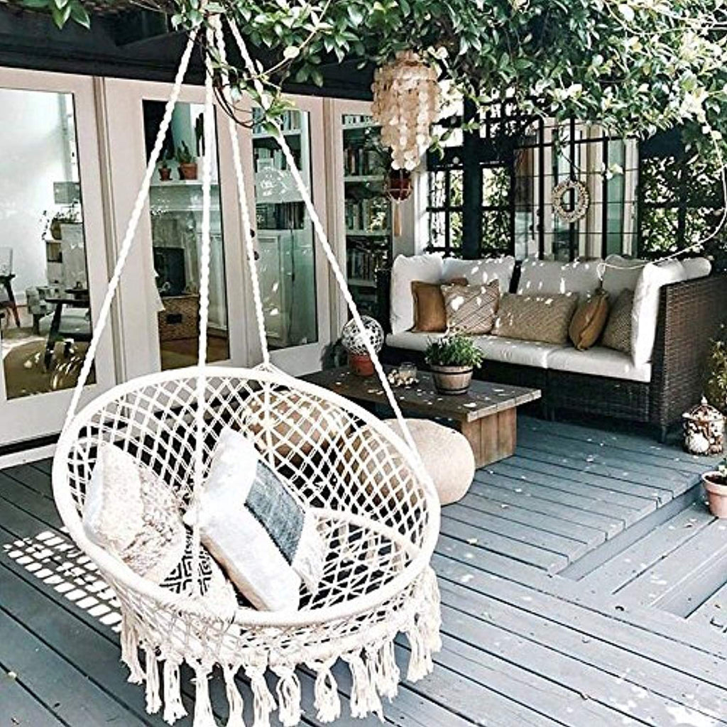 Macrame Hammock Chair for Indoor or Outdoor