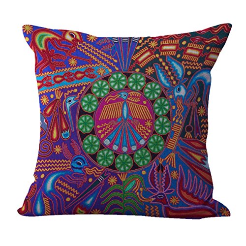 Set of 10 cushion covers Mexican folk art print decoration home interior