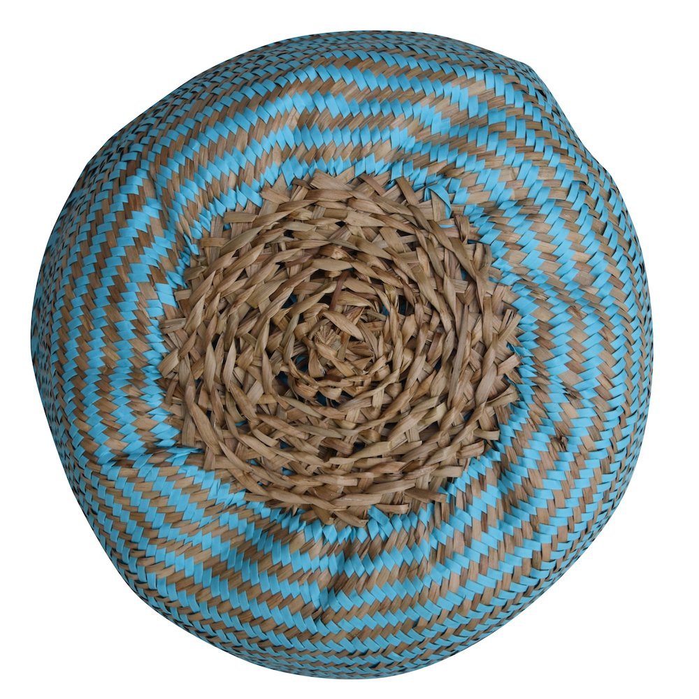 Natural and Plush Woven Seagrass Basket 3 Sizes