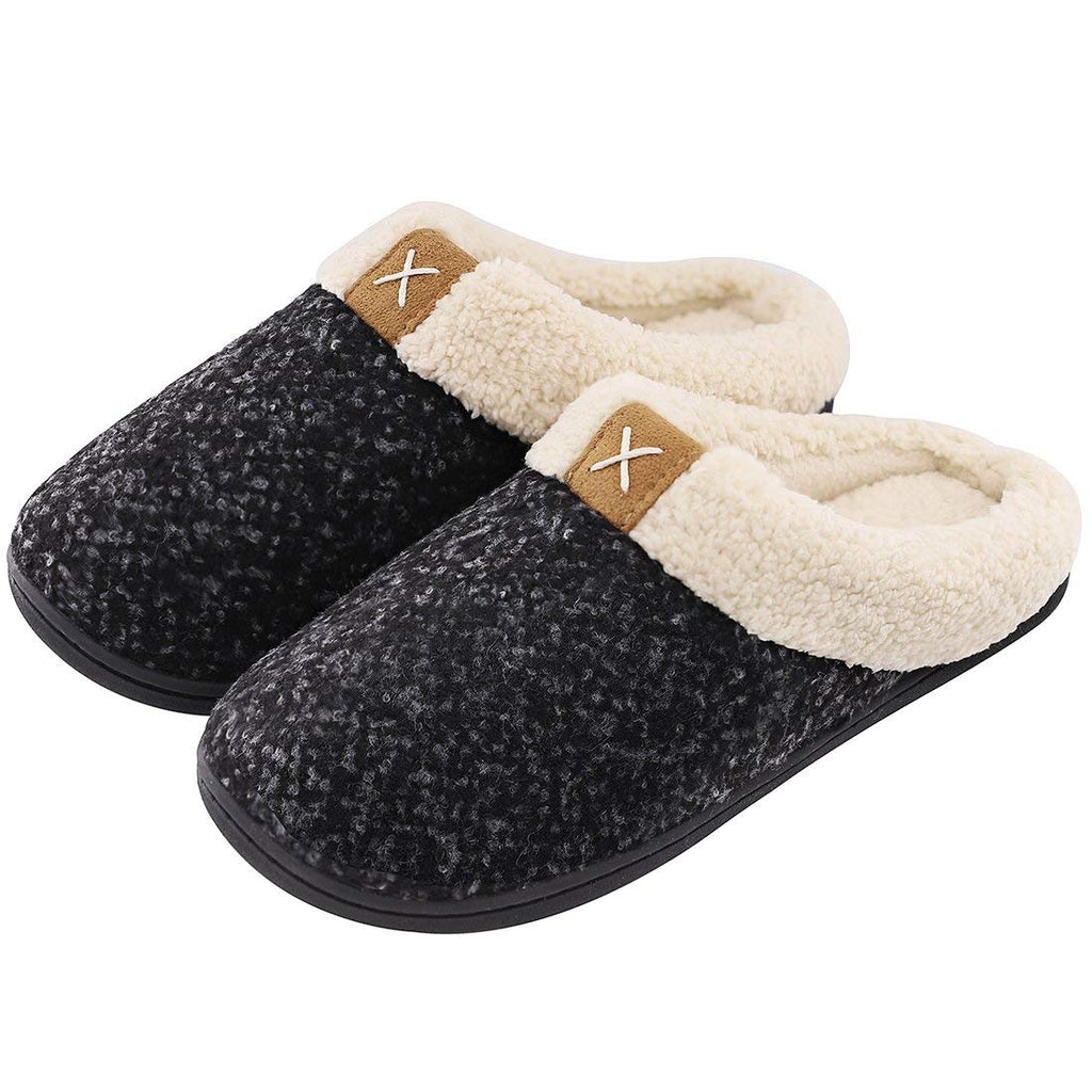 Women's Cozy Memory Foam Slippers Fuzzy Wool-Like Plush Fleece Lined