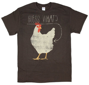 Guess What? Chicken Butt Graphic T-Shirt 100% Cotton