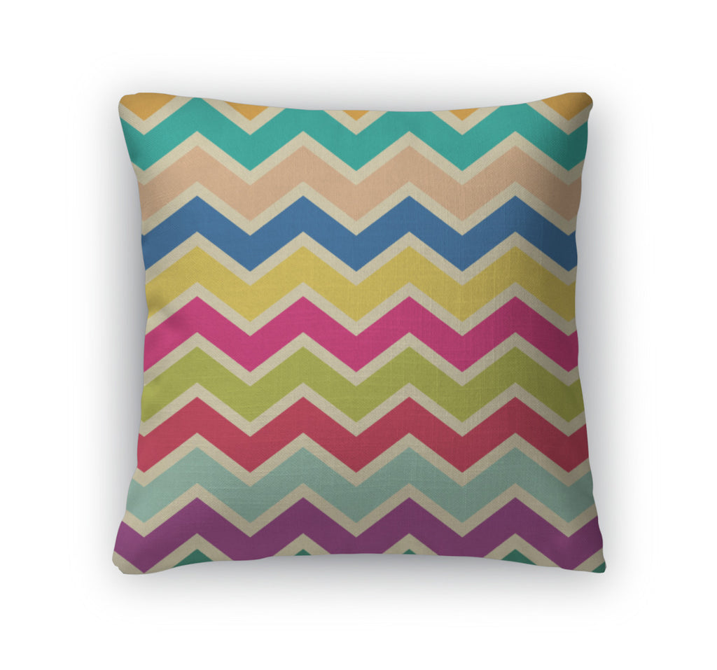 Throw Pillow, Zigzag Chevron Pattern