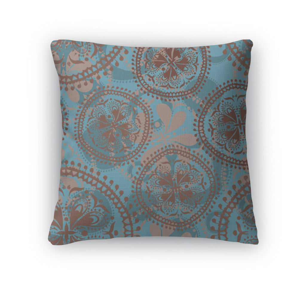 Throw Pillow, Abstract Oriental Pattern