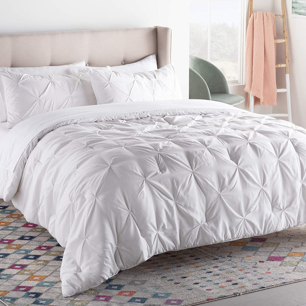 All-Season White Down Alternative Quilted Comforter - Corner Duvet Tabs - Hypoallergenic - Plush Microfiber Fill - Machine Washable - Duvet Insert or Stand-Alone Comforter -In 8 sizes!!!