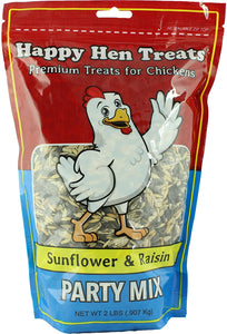 Happy Hen Treats Party Mix Sunflower and Raisin, 2-Pound