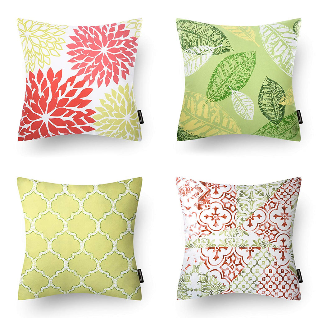 Set of 4 Decorative Throw Pillow Case Cushion Cover 18" x 18" in many colors and patterns