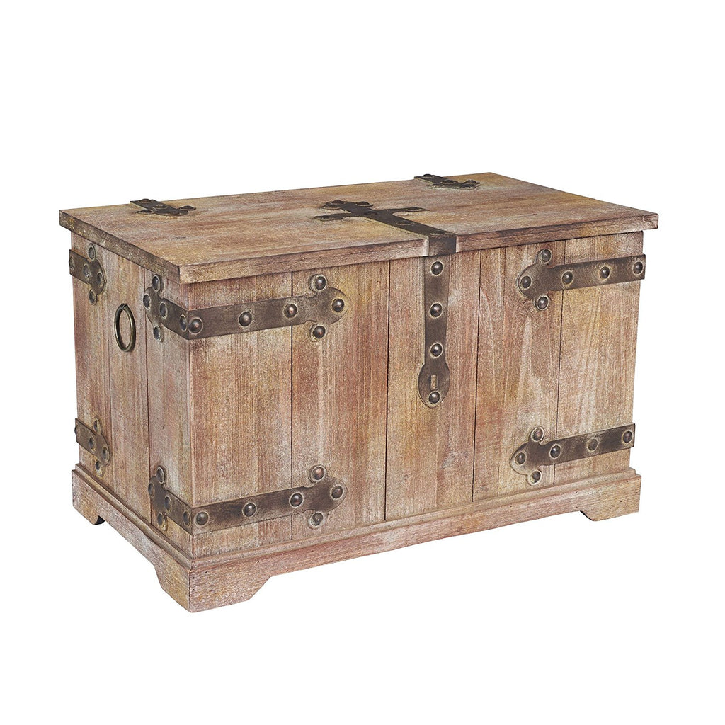 Victorian Inspired Trunk, Rustic Brown, Large
